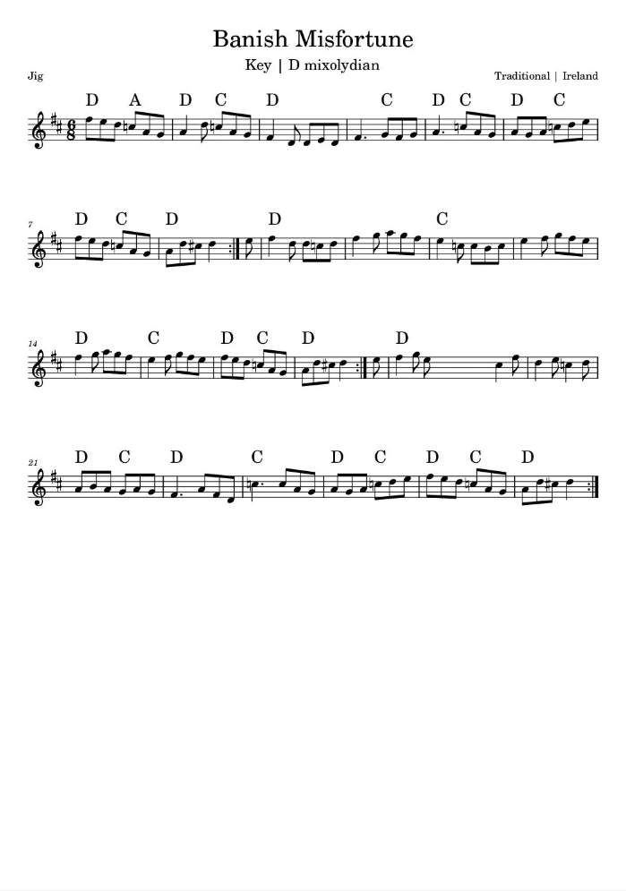 Banish Misfortune Sheet Music