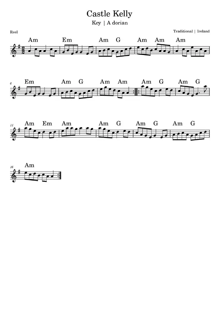 Castle Kelly Sheet Music