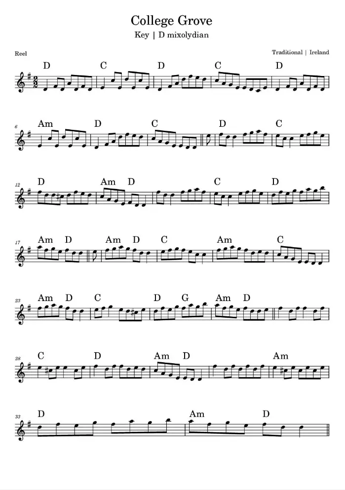 College Grove Sheet Music