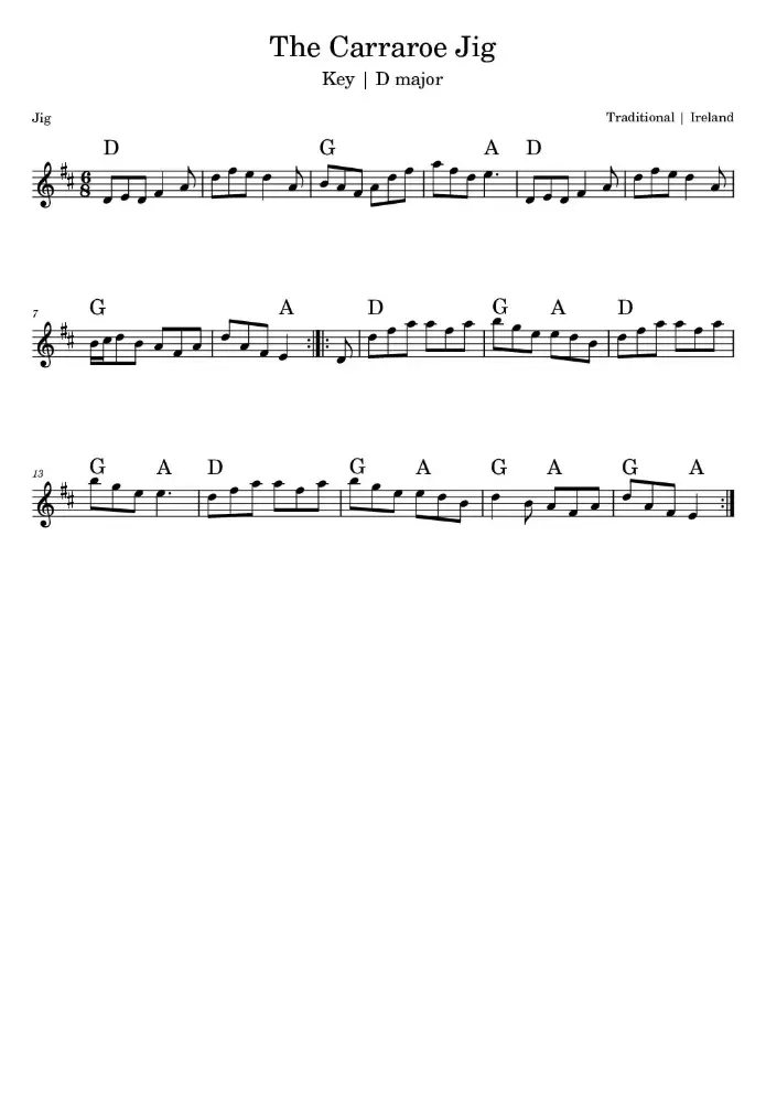 The Carraroe Jig Sheet Music