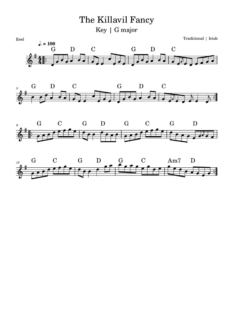 The Killavil Fancy Sheet Music