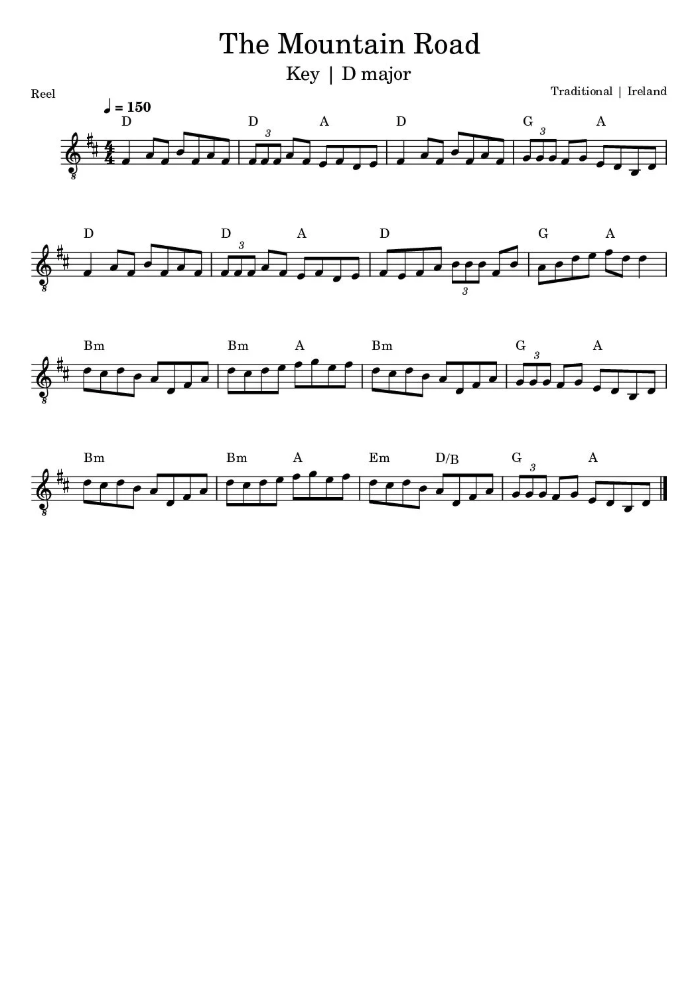 The Mountain Road Sheet Music