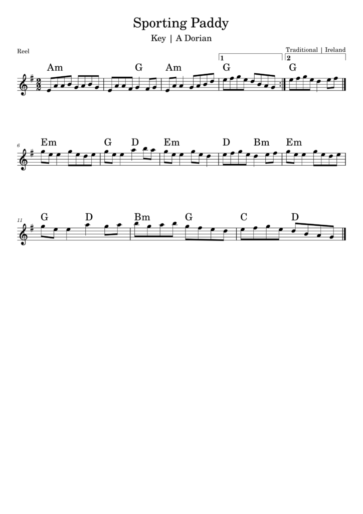 Sporting Paddy Sheet Music