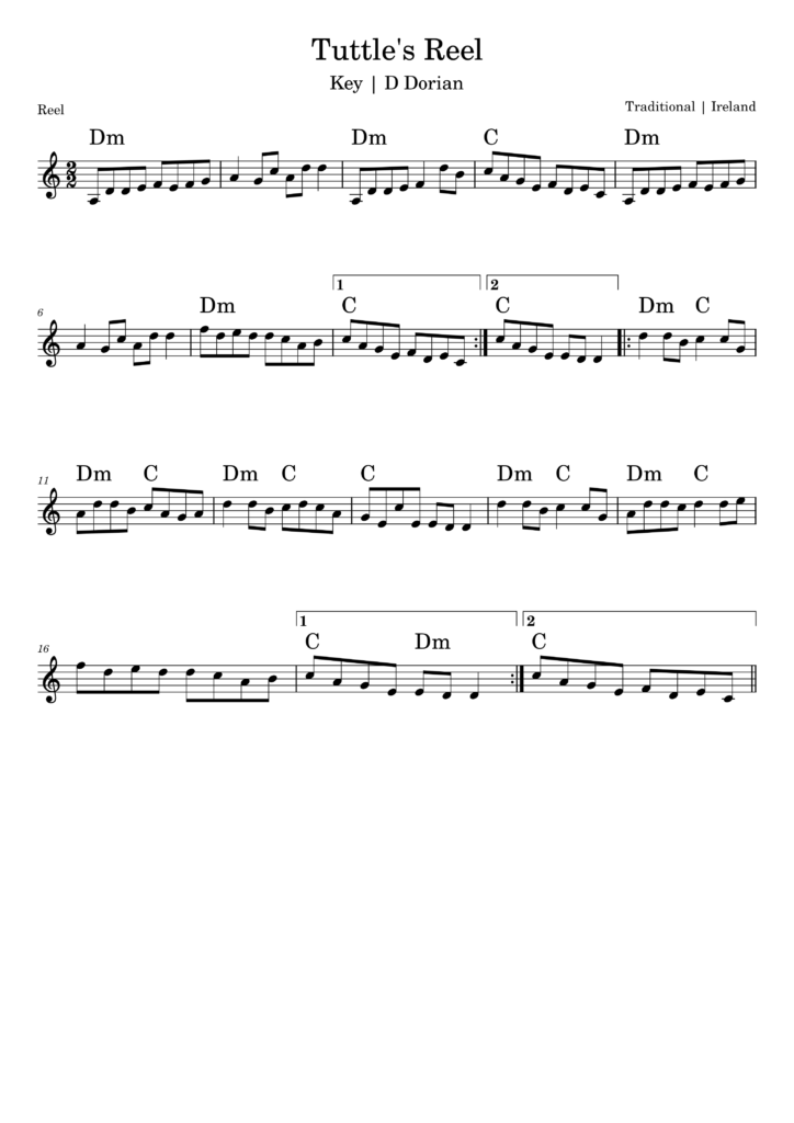 Tuttle's Reel Sheet Music