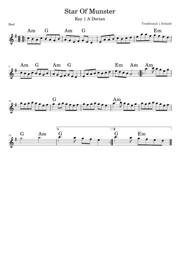 Star Of Munster Sheet Music